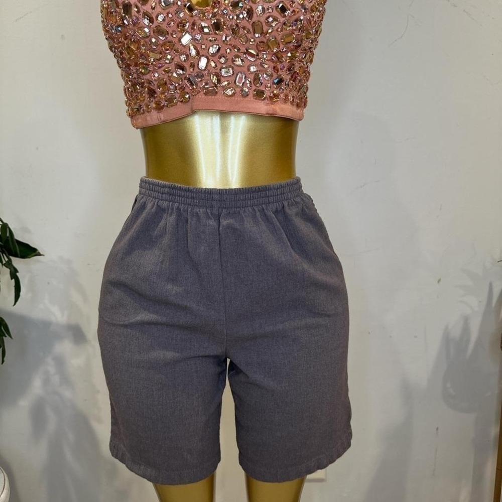 Vintage‎ 1990s Gray shorts with elastic waistband medium #summer #indiesleaze